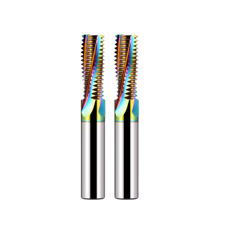 Full Teeth DLC Rainbow Threading End Mill Cutter HRC65 per acciaio inossidabile in alluminio