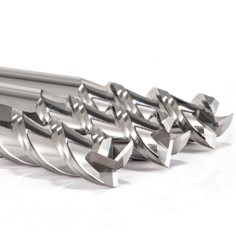3 flauti Flat End Mill Cutter Mirror Polishing Non rivestito per la lavorazione dell'alluminio