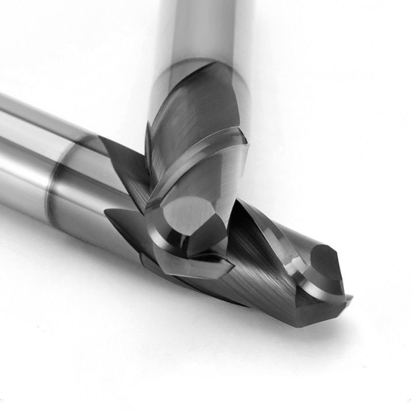 Taglia utensili di fresatura CNC ad alta precisione Carburo solido 2 flauto HRC66 grado per ghisa