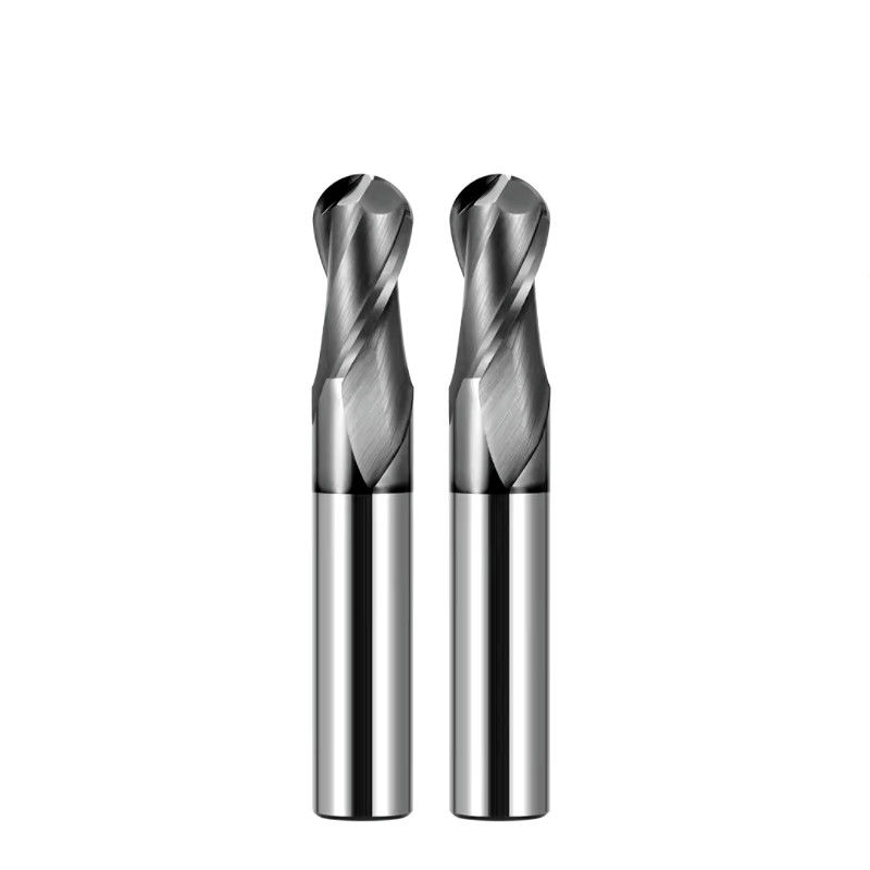 Taglia utensili di fresatura CNC ad alta precisione Carburo solido 2 flauto HRC66 grado per ghisa