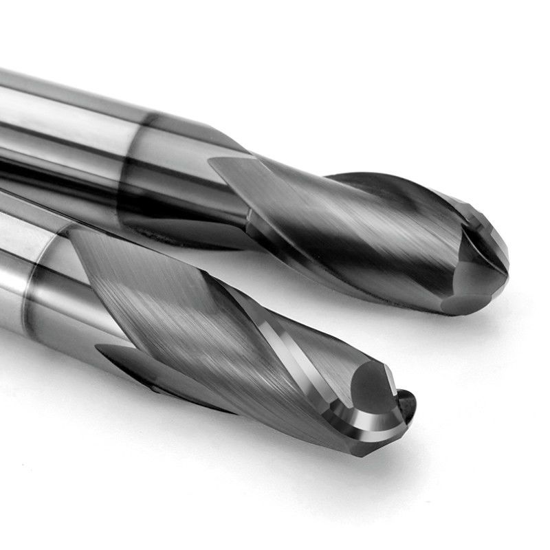 Taglia utensili di fresatura CNC ad alta precisione Carburo solido 2 flauto HRC66 grado per ghisa