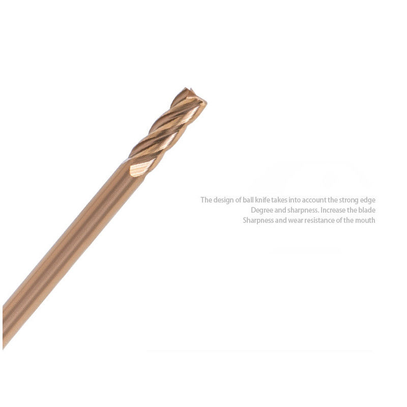 Fabbricazione di tungsteno a micro diametro con bordo di taglio di 0,2 mm, lunghezza del flauto di 2,5 mm