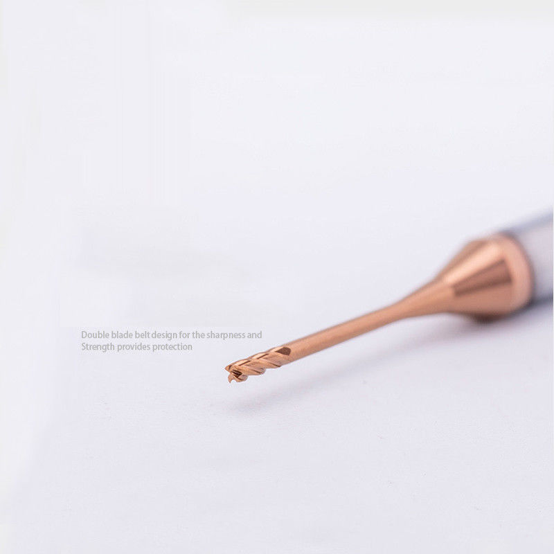 Fabbricazione di tungsteno a micro diametro con bordo di taglio di 0,2 mm, lunghezza del flauto di 2,5 mm