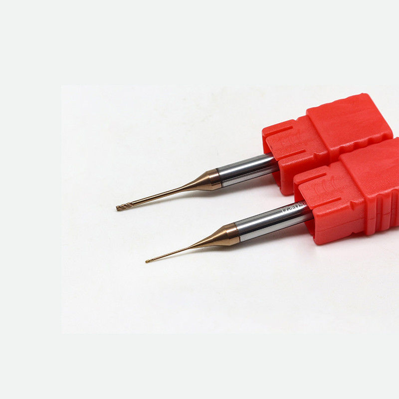 Fabbricazione di tungsteno a micro diametro con bordo di taglio di 0,2 mm, lunghezza del flauto di 2,5 mm
