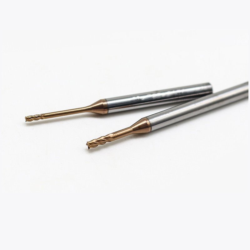 Fabbricazione di tungsteno a micro diametro con bordo di taglio di 0,2 mm, lunghezza del flauto di 2,5 mm