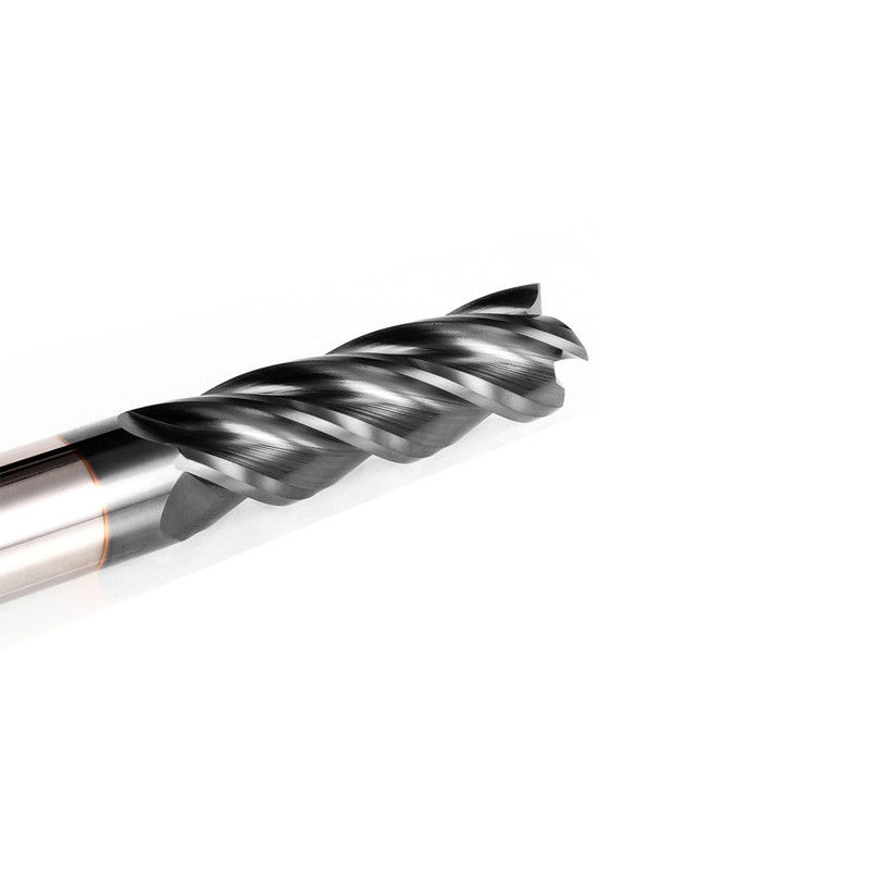 Carburo solido Micro diametro Fine mulino 4 flauti HRC 58 gradi Per utensili di fresatura