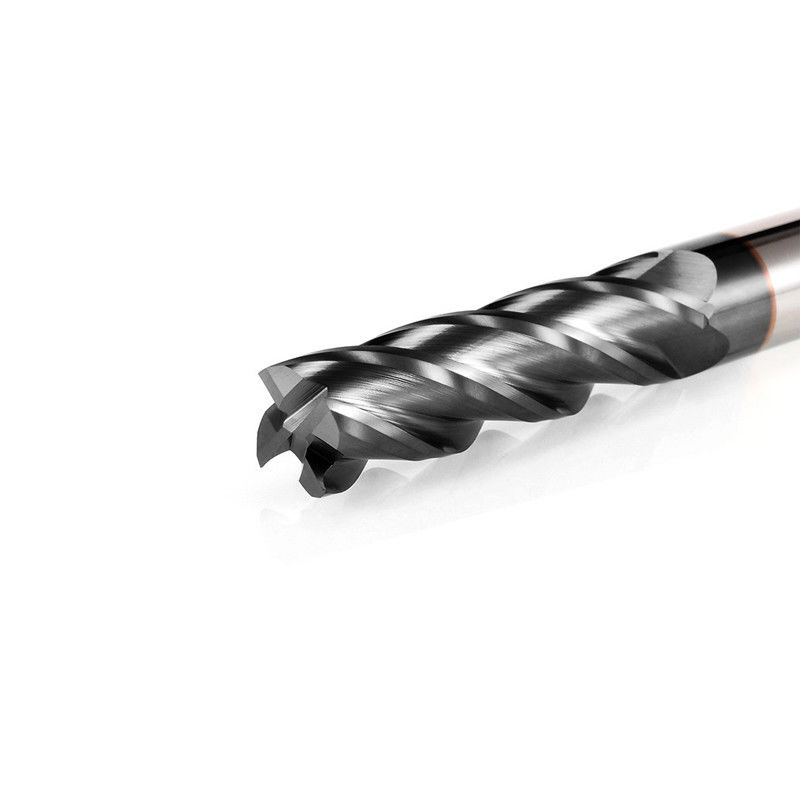 Carburo solido Micro diametro Fine mulino 4 flauti HRC 58 gradi Per utensili di fresatura